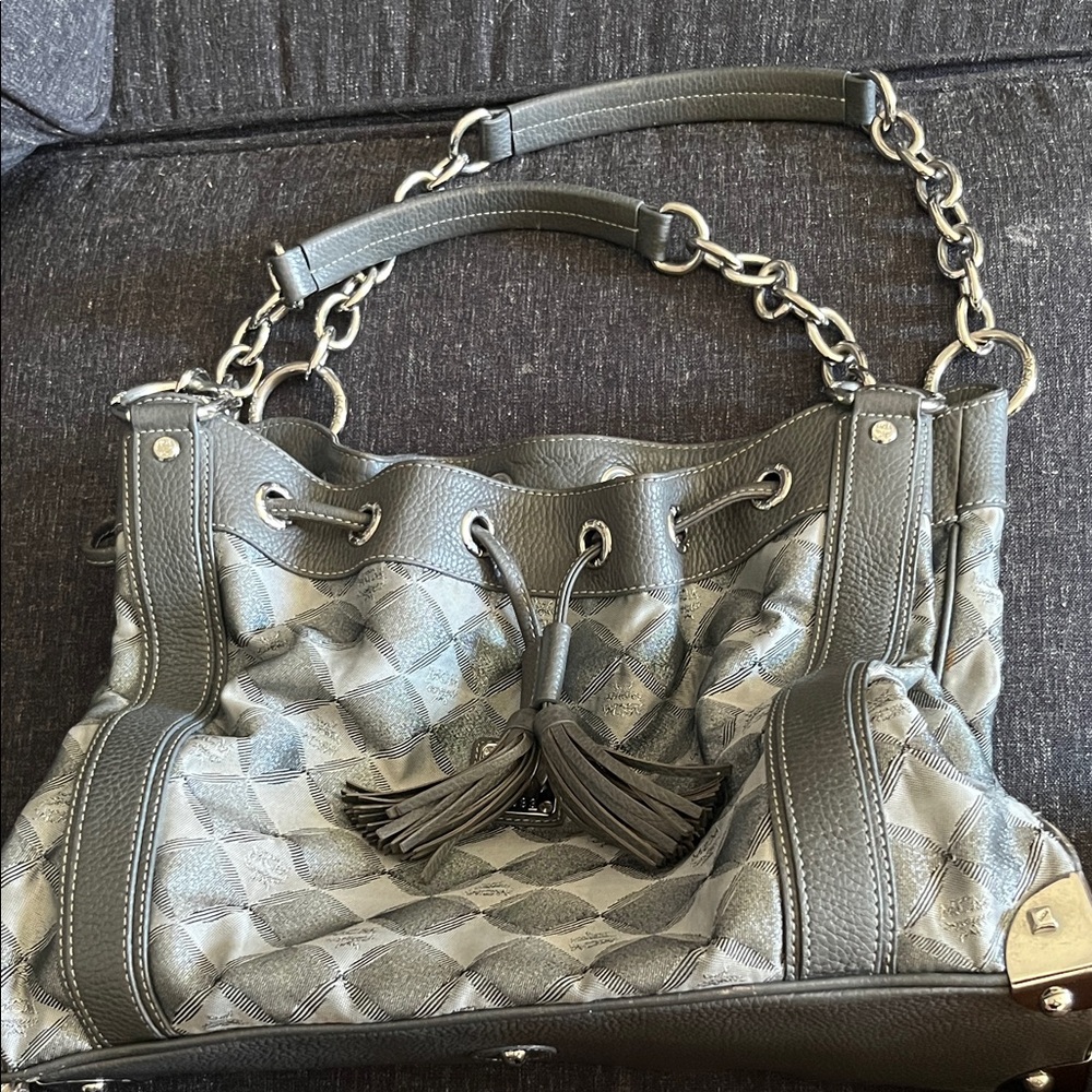 Women's Check-Pattern Drawstring Shoulder Bag In … - image 1